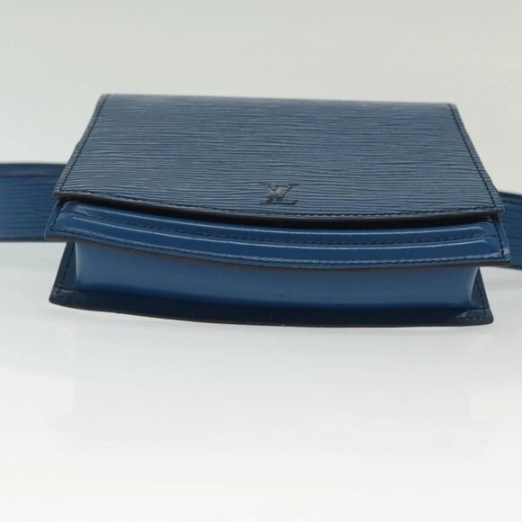 LOUIS VUITTON Epi Ceinture Tilsitt Pochette Pouch Blue M52605 LV Auth 139516 - Picture 7 of 16